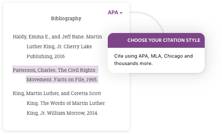 MLA, APA, Chicago citation styles