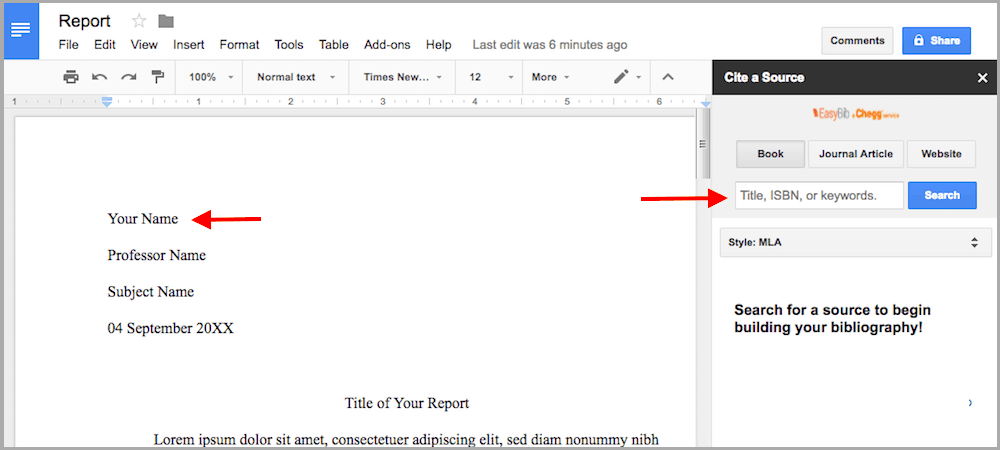 Powerful Pairing EasyBib Add on Google Docs MLA Templates EasyBib Blog