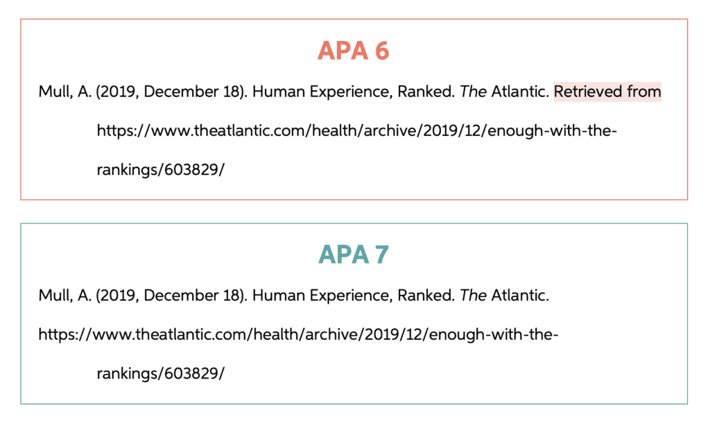 reference page in apa format example