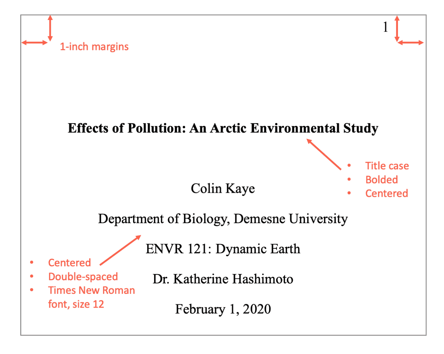 Formatting An APA Title Page EasyBib